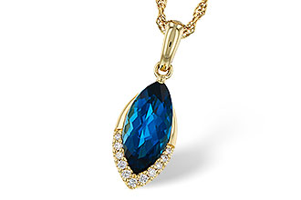 D320-16635: NECK 2.14 LONDON BLUE TOPAZ 2.20 TGW (12x6MM MQ)
