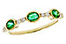 D320-17462: LDS WEDDING RG .46 TW EMERALD .58 TGW