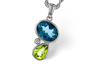 D320-17498: NECKLACE 2.43 SEMI-PREC (PER,LBT) 2.45 TGW