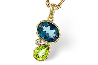 D320-17498: NECKLACE 2.43 SEMI-PREC (PER,LBT) 2.45 TGW