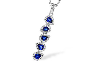 D320-17544: NECKLACE .95 TW SAPPHIRE 1.19 TGW