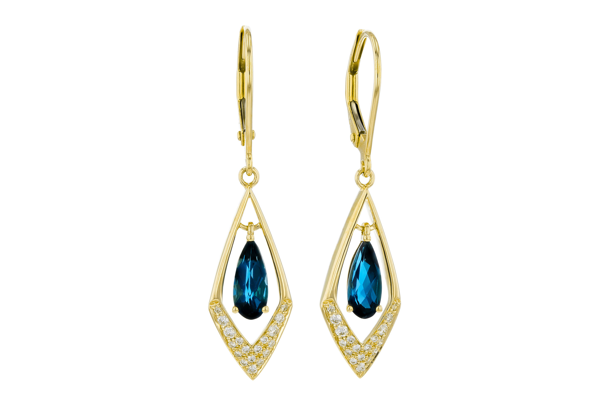 D321-02026: EARR 1.07 TW LONDON BLUE TOPAZ 1.22 TGW