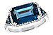 E235-56589: LDS RG 4.60 TW LONDON BLUE TOPAZ 4.82 TGW (12x8MM)