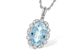 E235-60216: NECKLACE 2.40 AQUA 2.57 TGW (12x8MM AQ)