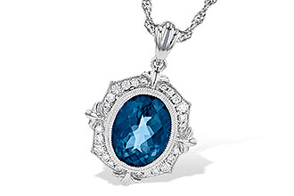 E235-62016: NECK 3.00 LONDON BLUE TOPAZ 3.16 TGW