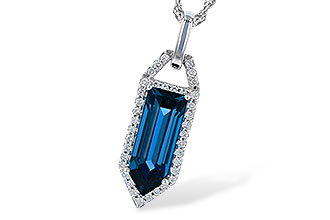 E318-29280: NECK 2.95 LONDON BLUE TOPAZ 3.12 TGW
