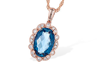 E318-35689: NECK 3.60 LONDON BLUE TOPAZ 3.77 TGW (12x8MM LBT)