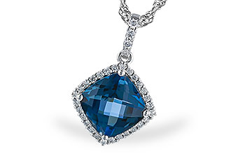 E319-22044: NECK 1.09 LONDON BLUE TOPAZ 1.20 TGW