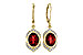 E320-09298: EARRING 3.06 GARNET 3.25 TGW
