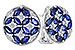 E320-10271: EARRINGS 2.07 TW SAPPHIRE 2.37 TGW