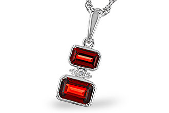 E320-11153: NECK .98 TW GARNET 1.01 TGW