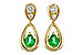 E320-12962: EARRINGS .20 EMERALD .32 TGW (4x3 EMER)