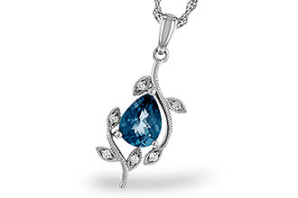 E320-12971: NECK 1.20 LONDON BLUE TOPAZ 1.25 TGW (8x6MM LBT)