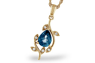 E320-12971: NECK 1.20 LONDON BLUE TOPAZ 1.25 TGW (8x6MM LBT)