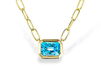 E320-14807: NECKLACE 1.20 SWISS BLUE TOPAZ (18")