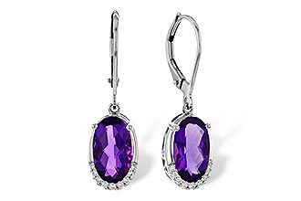 E320-16635: EARRINGS 2.70 TW AMETHYST 2.78 TGW (10x6MM OV)