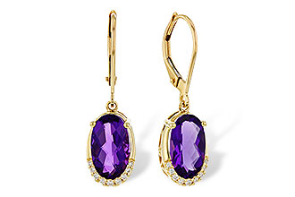 E320-16635: EARRINGS 2.70 TW AMETHYST 2.78 TGW (10x6MM OV)