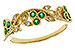 E320-17462: LDS WED RG .17 EMERALD TW .23 TGW