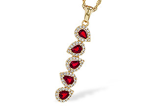 E320-17544: NECKLACE .90 TW RUBY 1.14 TGW