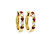 F046-48389: EARRINGS .33 RUBY .52 TGW
