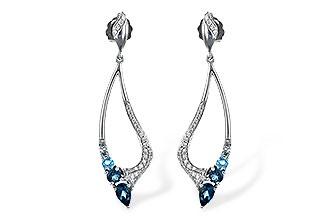 F234-70198: EARR .98 BLUE TOPAZ 1.25 TGW