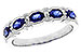 F319-23862: LDS WED RG .92 SAPPHIRE 1.04 TGW (4x3MM SAPP)