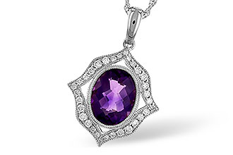 F319-24798: NECKLACE 1.52 AMETHYST 1.70 TGW (9x7 MM AMY)