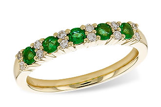 F319-25707: LDS WED RG .33 EMERALD .47 TGW
