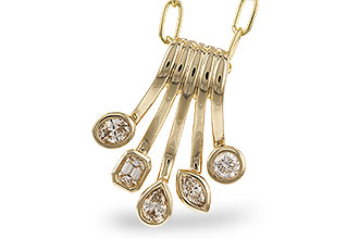 F319-25716: NECKLACE .42 TW FANCY CUT DIAMONDS (18")
