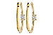 F320-12925: EARRINGS .47 TW OVAL DIAMONDS