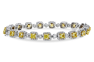 F320-12962: BRACELET 4.37 FANCY YELLOW DIAS 7.12 TW (7")