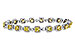 F320-12962: BRACELET 4.37 FANCY YELLOW DIAS 7.12 TW (7")
