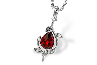 F320-15662: NECKLACE 1.34 GARNET 1.39 TGW (8X6MM GAR)