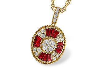 F320-15725: NECKLACE .54 TW RUBY .78 TGW