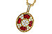F320-15725: NECKLACE .54 TW RUBY .78 TGW
