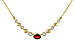 F320-16580: NECKLACE .88 GARNET 1.00 TGW (17")