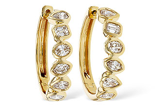 F321-00189: EARRINGS 1.10 TW FANCY CUT DIAS
