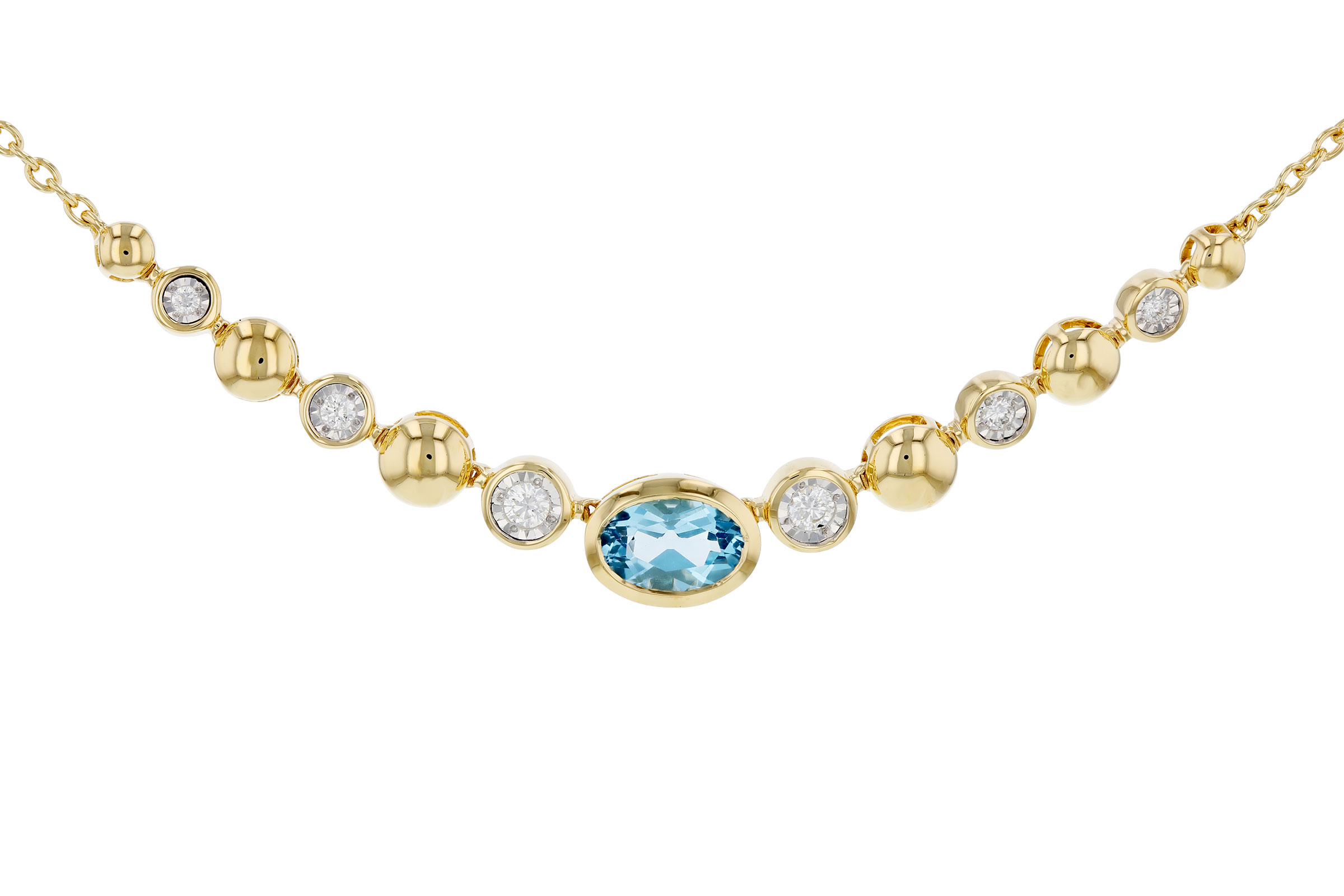 F321-01153: NECKLACE .83 SWISS BLUE TOPAZ .95 TGW (17")