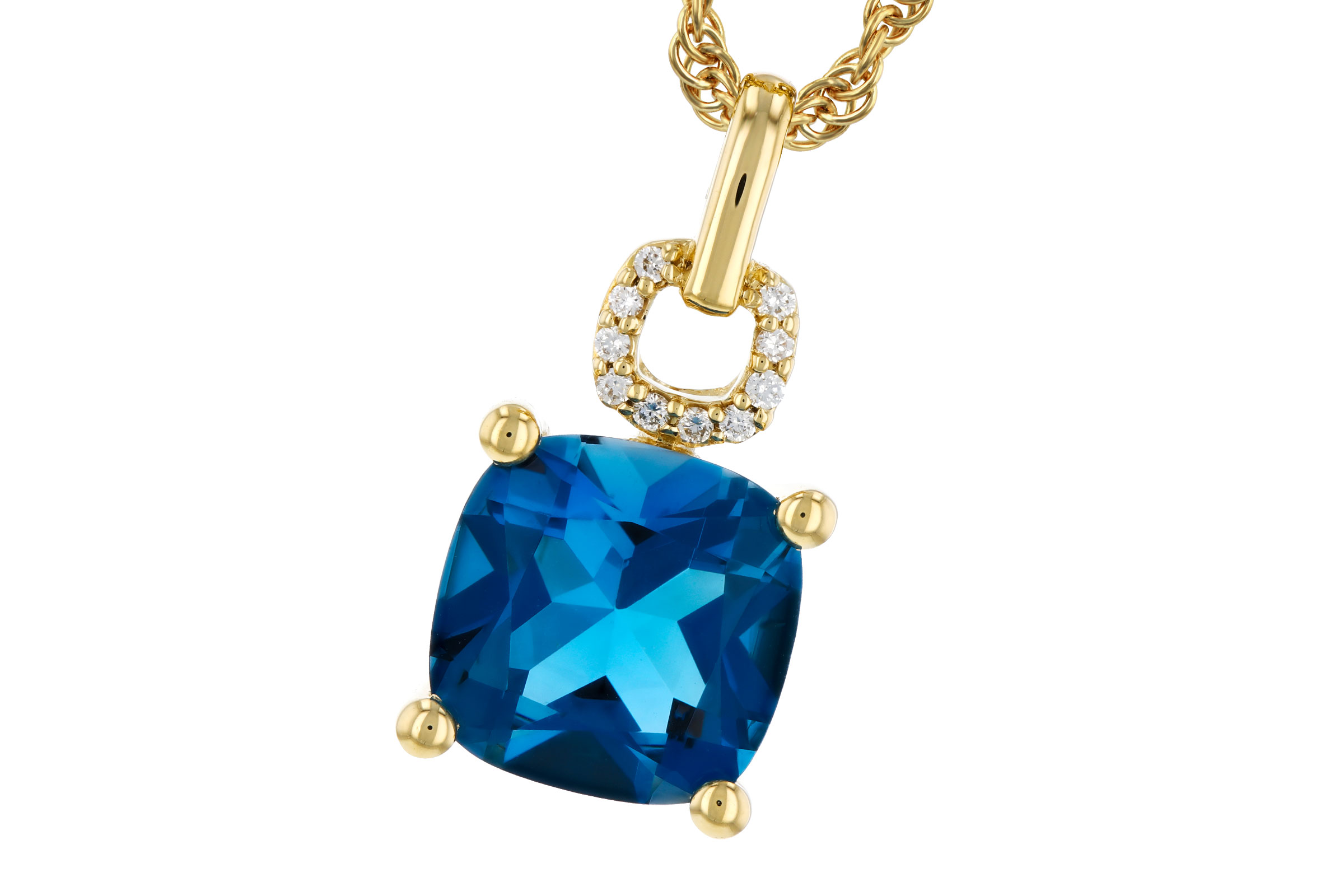 F321-02044: NECK 2.16 LONDON BLUE TOPAZ 2.18 TGW (8MM LBT)