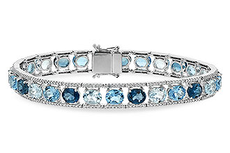 G234-65653: BRACELET 16.54 BLUE TOPAZ 17.78 TGW