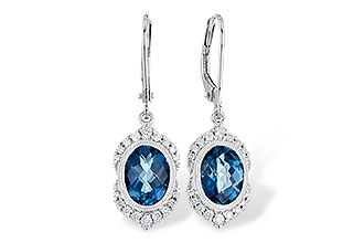 G318-35707: EARR 2.45 LONDON BLUE TOPAZ 2.64 TGW