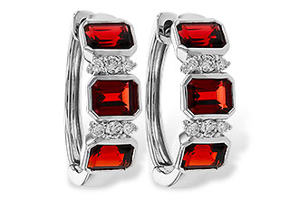 G320-11153: EARRING 1.50 TW GARNET 1.61 TGW