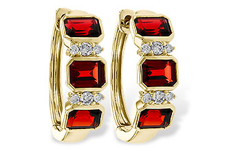 G320-11153: EARRING 1.50 TW GARNET 1.61 TGW