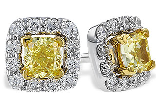 G320-12953: EARR .38 FANCY YELLOW DIAMONDS .54 TW
