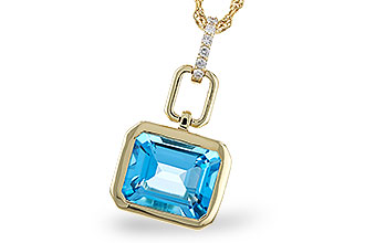 G320-12998: NECKLACE 3.26 BLUE TOPAZ 3.30 TGW (10x8MM BT)