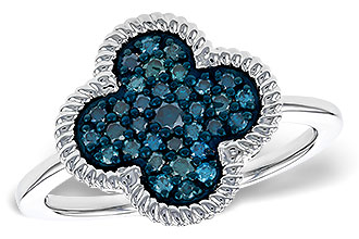 G320-13898: LDS DIA RG .33 TW BLUE DIAMONDS