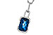 G320-17489: NECK 3.75 LONDON BLUE TOPAZ 3.90 TGW (12x8MM LBT)