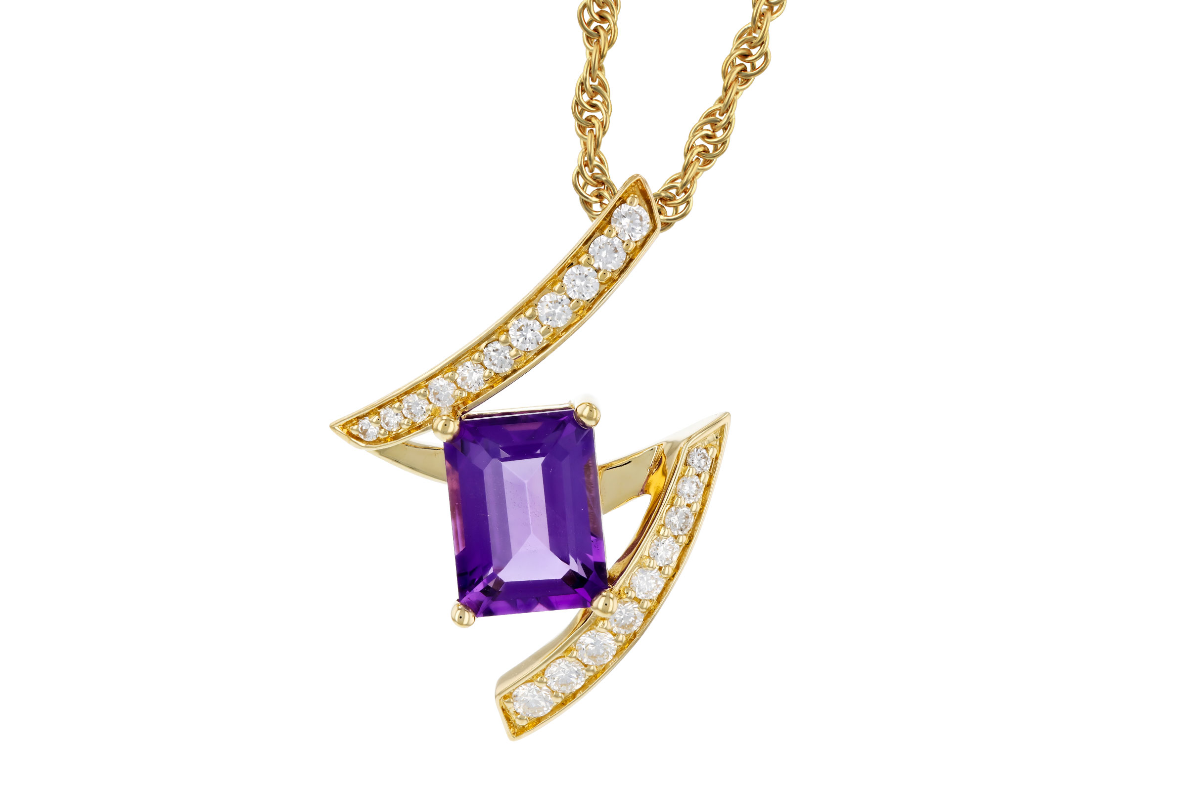 G321-02971: NECKLACE 1.36 AMETHYST 1.56 TGW (8x6MM AMY)