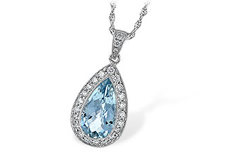 H051-08443: NECKLACE 2.20 AQUA 2.55 TGW