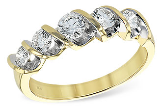 H138-33825: LDS DIA WED RING .75 TW